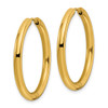 Lex & Lu Stainless Steel Polished Yellow IP-plated 3mm Hinged Hoop Earrings LAL5693 - 2 - Lex & Lu