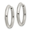 Lex & Lu Stainless Steel Polished 3.5mm Hinged Hoop Earrings LAL5702 - 2 - Lex & Lu