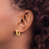 Lex & Lu Stainless Steel Polished Yellow IP-plated 3.5mm Hinged Hoop Earrings LAL5703 - 3 - Lex & Lu