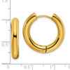 Lex & Lu Stainless Steel Polished Yellow IP-plated 4mm Hinged Hoop Earrings LAL5711 - 4 - Lex & Lu