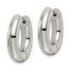 Lex & Lu Stainless Steel Polished 5mm Hinged Hoop Earrings LAL5717 - 2 - Lex & Lu