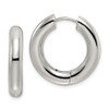 Lex & Lu Stainless Steel Polished 5mm Hinged Hoop Earrings LAL5718 - Lex & Lu