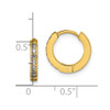 Lex & Lu Stainless Steel Polished Yellow IP w/Preciosa Crystal Hoop Earrings LAL5731 - 4 - Lex & Lu