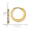 Lex & Lu Stainless Steel Polished Yellow IP w/Preciosa Crystal Hoop Earrings LAL5732 - 4 - Lex & Lu