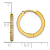 Lex & Lu Stainless Steel Polished Yellow IP w/Preciosa Crystal Hoop Earrings LAL5733 - 4 - Lex & Lu