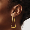 Lex & Lu Stainless Steel Polished Yellow IP-plated Triangular Hoop Earrings - 3 - Lex & Lu