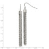 Lex & Lu Stainless Steel Polished Chain Dangle Shepherd Hook Earrings - 4 - Lex & Lu