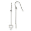 Lex & Lu Stainless Steel Polished Triangle Dangle Earrings - Lex & Lu