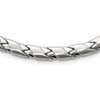 Lex & Lu Stainless Steel Brushed and Polished 19'' Necklace LAL5794 - Lex & Lu