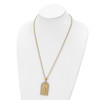 Lex & Lu Stainless Steel Polished Yellow IP-plated w/Crystals Mary 24'' Necklace - 4 - Lex & Lu