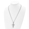 Lex & Lu Stainless Steel Polished Crucifix 24'' Necklace LAL5831 - 2 - Lex & Lu