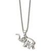 Lex & Lu Stainless Steel Polished 3D Elephant 24'' Necklace - 2 - Lex & Lu