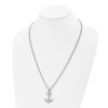 Lex & Lu Stainless Steel w/14k Yellow Gold Accent Polished Anchor 24'' Necklace - 2 - Lex & Lu