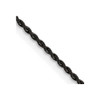 Lex & Lu Stainless Steel Polished Black IP-plated 1.5mm 20'' Rope Chain Necklace - Lex & Lu