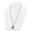 Lex & Lu Stainless Steel Antiqued and Polished Scorpion 24'' Necklace - 4 - Lex & Lu