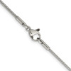 Lex & Lu Stainless Steel Polished 1.2mm Square Snake 18'' Chain Necklace - 3 - Lex & Lu