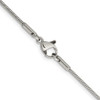 Lex & Lu Stainless Steel Polished 1.2mm Square Snake 22'' Chain Necklace - 3 - Lex & Lu