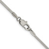 Lex & Lu Stainless Steel Polished 1.5mm Square Snake 24'' Chain Necklace - 3 - Lex & Lu