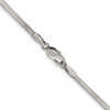 Lex & Lu Stainless Steel Polished 2.3mm 22'' Herringbone Chain Necklace - 3 - Lex & Lu