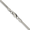 Lex & Lu Stainless Steel Polished 3.3mm 20'' Herringbone Chain Necklace - 3 - Lex & Lu