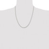 Lex & Lu Stainless Steel Polished 3.4mm 22'' Herringbone 24'' Chain Necklace - 4 - Lex & Lu