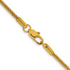 Lex & Lu Stainless Steel Pol. 2.2mm Yellow IP-plated Cyclone 24'' Chain Necklace - 3 - Lex & Lu