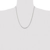 Lex & Lu Stainless Steel Polished 2.5mm 22'' Franco Chain Necklace - 4 - Lex & Lu