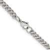 Lex & Lu Stainless Steel Polished 4mm 22'' Franco Chain Necklace - 3 - Lex & Lu