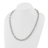 Lex & Lu Stainless Steel Polished 8.5mm 24'' Cable Chain Necklace - 3 - Lex & Lu