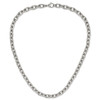 Lex & Lu Stainless Steel Polished 8.5mm 24'' Cable Chain Necklace - 4 - Lex & Lu