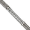 Lex & Lu Stainless Steel Pol. with CZ Multi Strand 11.75'' Choker Necklace - Lex & Lu
