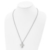 Lex & Lu Stainless Steel Brushed, Pol. Reversible Cross Ash Holder 24'' Necklace - 3 - Lex & Lu