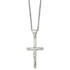 Lex & Lu Stainless Steel Polished 22'' Crucifix Necklace - 2 - Lex & Lu