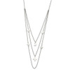 Lex & Lu Stainless Steel Polished Stars & Moon Multi Strand w/1.75'' ext Necklace - 2 - Lex & Lu