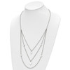 Lex & Lu Stainless Steel Polished Stars & Moon Multi Strand w/1.75'' ext Necklace - 3 - Lex & Lu