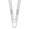 Lex & Lu Stainless Steel Polished Infinity Sign 3-Strand 36'' Necklace - Lex & Lu