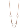 Lex & Lu Stainless Steel Polished Rose IP-plated Multi Chain 35.5'' Necklace - 2 - Lex & Lu