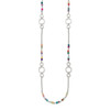 Lex & Lu Stainless Steel Polished with Multi-colored Agate 35.5'' Necklace - 2 - Lex & Lu