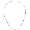 Lex & Lu Stainless Steel Polished with Multi-colored Agate 35.5'' Necklace - 4 - Lex & Lu