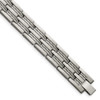 Lex & Lu Titanium Polished & Textured w/Syn. Germanium 8.5'' Link Bracelet - Lex & Lu