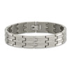 Lex & Lu Titanium Polished & Textured w/Syn. Germanium 8.5'' Link Bracelet - 3 - Lex & Lu