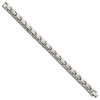 Lex & Lu Titanium Brushed and Polished w/Syn. Germanium 8.5'' Link Bracelet LAL6102 - 2 - Lex & Lu