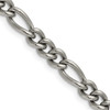 Lex & Lu Titanium Polished 7mm 22'' Figaro Chain Necklace - Lex & Lu