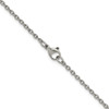 Lex & Lu Titanium Polished 2.25mm 20'' Cable Chain Necklace - 3 - Lex & Lu