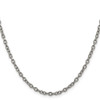 Lex & Lu Titanium Polished 2.9mm 20'' Cable Chain Necklace - 2 - Lex & Lu
