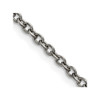 Lex & Lu Titanium Polished 2.9mm 24'' Cable Chain Necklace - Lex & Lu