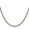 Lex & Lu Titanium Polished 3.5mm 20'' Cable Chain Necklace - 2 - Lex & Lu