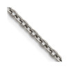 Lex & Lu Titanium Polished 3.5mm 22'' Cable Chain Necklace - Lex & Lu