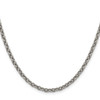 Lex & Lu Titanium Polished 3.5mm 22'' Cable Chain Necklace - 2 - Lex & Lu