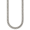 Lex & Lu Titanium Polished 7.5mm 22'' Curb Chain Necklace LAL6135 - 2 - Lex & Lu